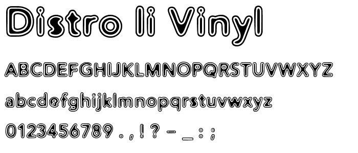 Distro II Vinyl font